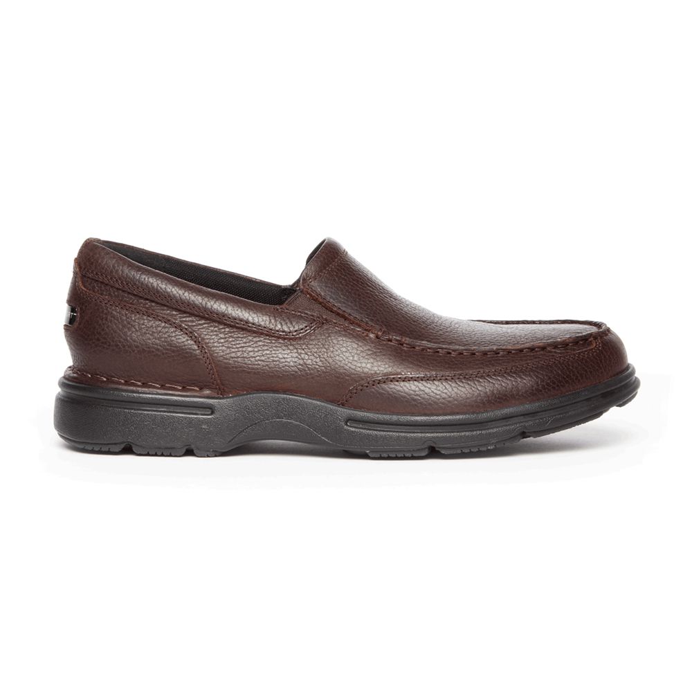 Pantofi De Mers Barbati Rockport Prowalker Eureka Plus Slip-On Maro Inchis - Romania 5462-DSXER